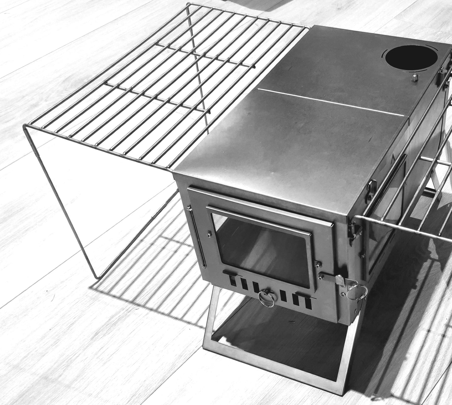 NORTENT Ultralight Titanium Tent Stove Exclusive Side Shelf & Grill