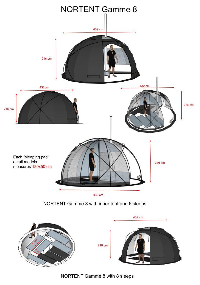 NORTENT Gamme8 ARCTIC/EXTREME/PC Inner tent