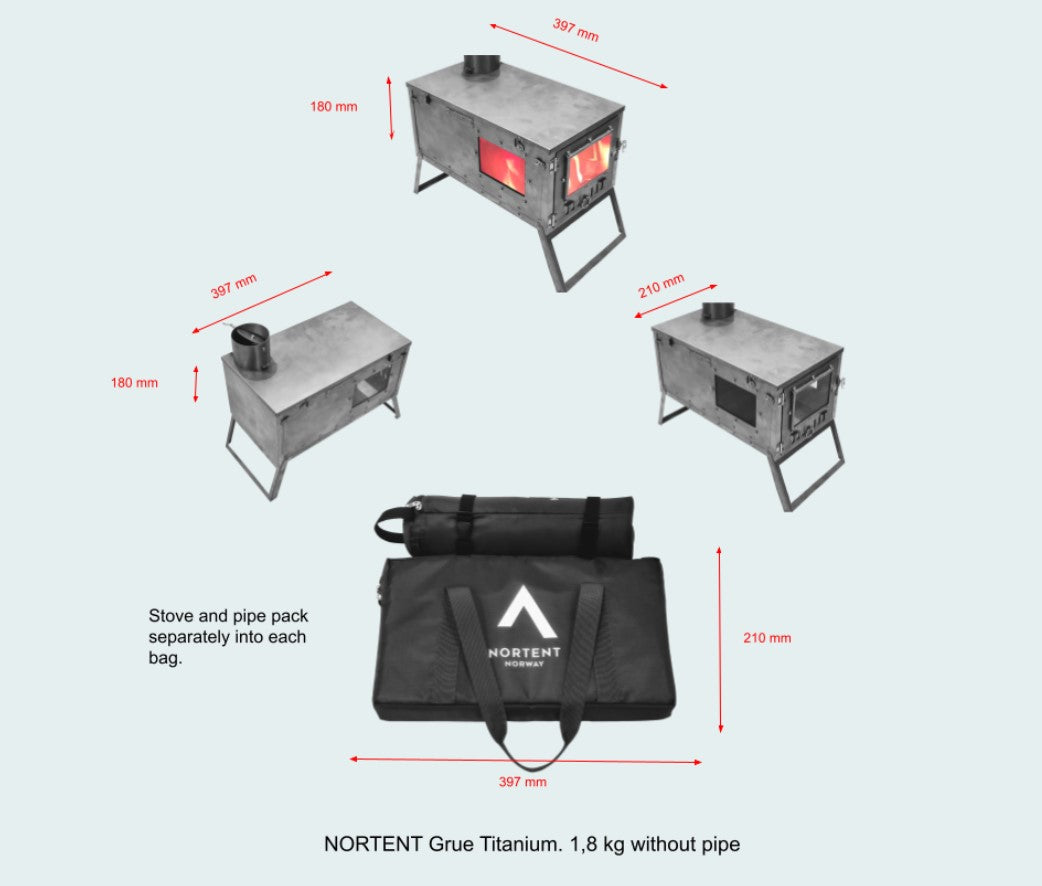 NORTENT Ultralight Titanium Tent Stove 