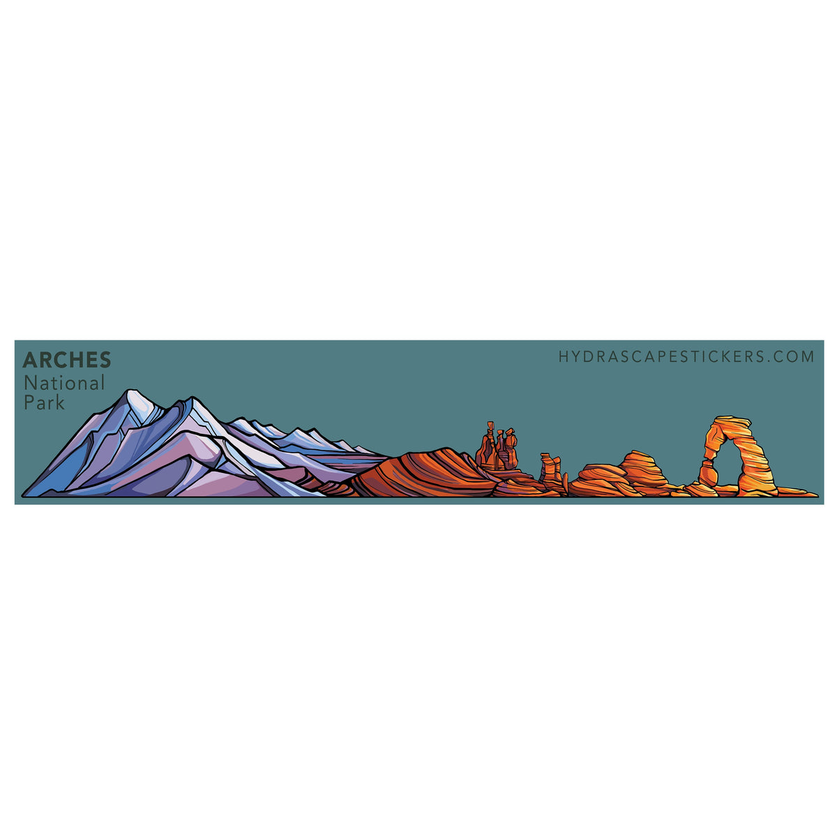 Hydrascape Stickers Arches Nationla Park Miniscape Sticker – Ablaze