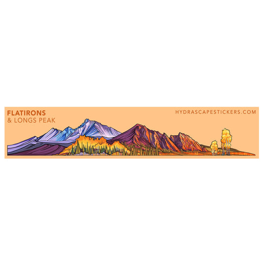 Hydrascape Stickers Flatirons & Longs Peak Miniscape Sticker