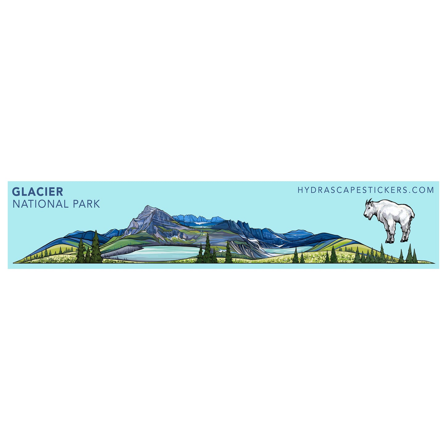 Hydrascape Stickers Glacier National Park Miniscape Sticker