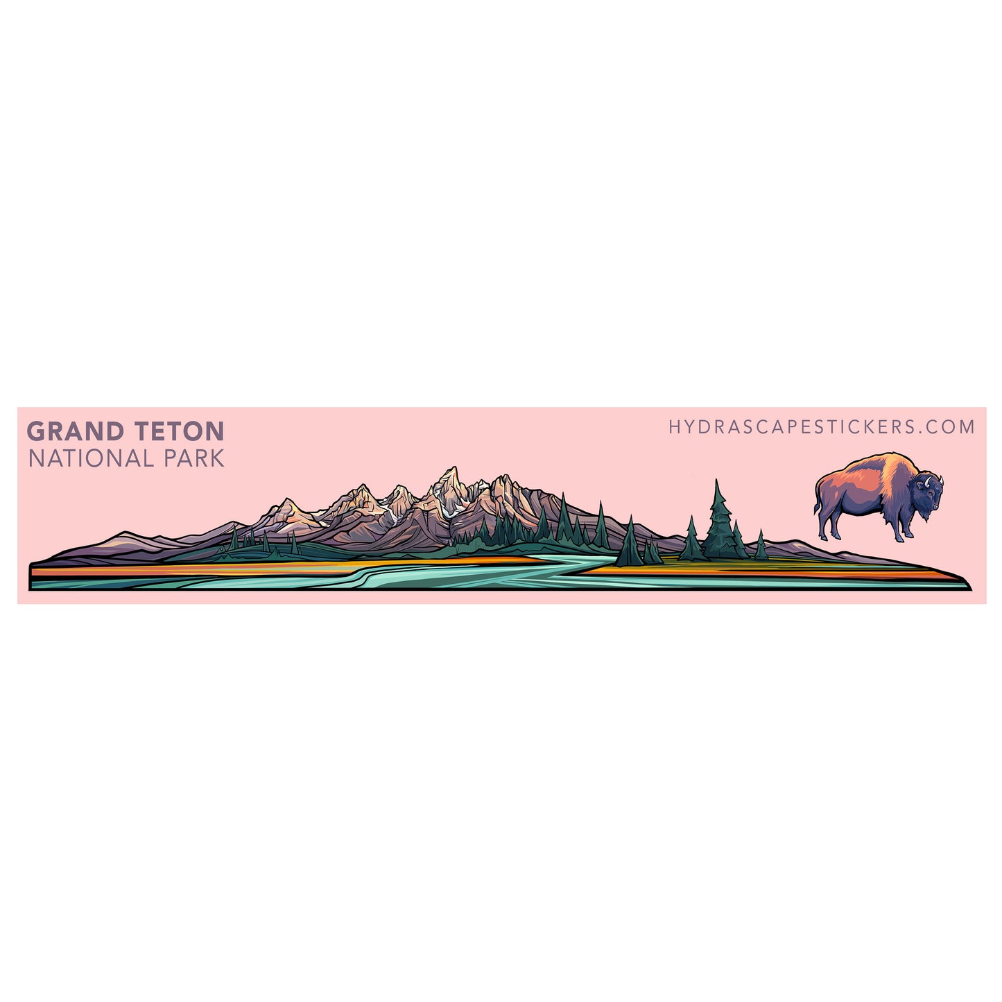 Hydrascape Stickers Grand Teton Miniscape Sticker