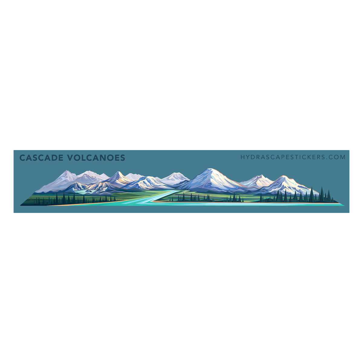 Hydrascape Stickers Cascade Volcanoes Miniscape Sticker – Ablaze